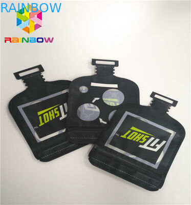 지퍼와 불규칙한 모양 맞춘 플라스틱 백을 패키징하는 캔디