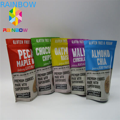 플라스틱 마일라 알루미늄 호일은 지플록식 가방 인쇄된 식품 등급을 견딥니다