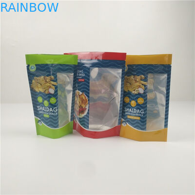 깨끗한 창으로 패키징하는 광택이 나는 바삭바삭어포 플라스틱 지퍼 알루미늄 호일