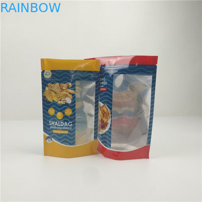 깨끗한 창으로 패키징하는 광택이 나는 바삭바삭어포 플라스틱 지퍼 알루미늄 호일