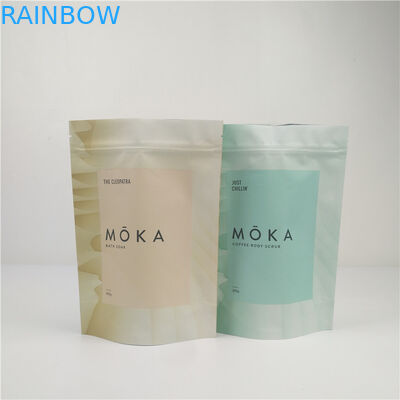 맞춘 지퍼는 목욕 소금을 위한 팁 위로 플라스틱 스탠드를 적층했습니다