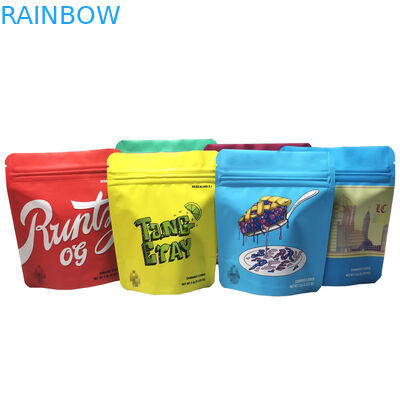 3.5g 7g 14g 1 온스 1lb 프리미엄 꽃 팁 관습 인쇄된 포일 라미네이트된 마일라 패키징 냄새 증명 지플록식 가방