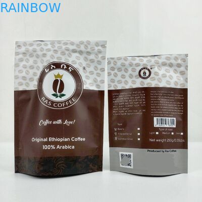 광택이 없는 알루미늄 호일은 가방 마일라 가방을 패키징하는 커피를 포장하는 팁을 견딥니다