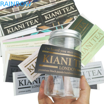 유일한 주문 제작된 점착성 방수 스티커 식품 물병 커스텀 로고 인쇄된 라벨 스티커