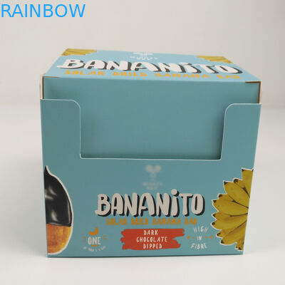 맞춘 접힌 판지로 된 통은 디스플레이 박스, 골판지재 PDQ 반대 소매 스낵 종이 패키징 박스를 뜯어냅니다