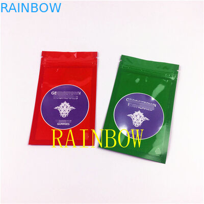 Chia Seed Matcha 분말 식용 포장 파우치 용 투명 창이있는 맞춤형 로고 그립 밀폐형 플랫 마일라 호일 백