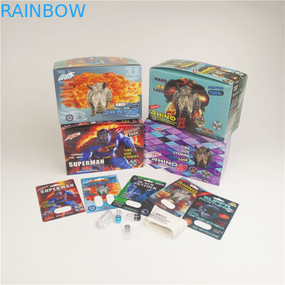 90mic Panther 성적인 알약 3D 카드 Rhino 3K 7K 종이 카드