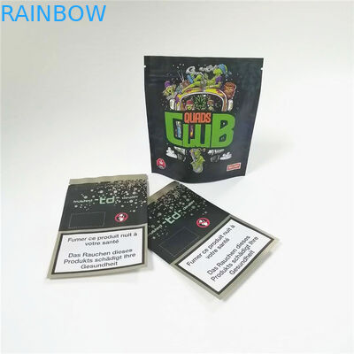 SGS 14g 28g Mylar Foil Childproof 지퍼 백 CMYK 120mic