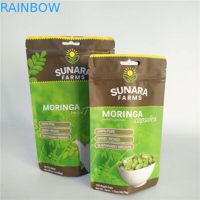 차/견과를 위한 박판으로 만들어진 영화 VMPET SGS Resealable 식품 포장 부대 110mic