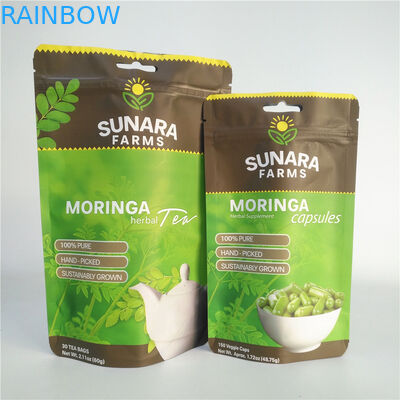 차/견과를 위한 박판으로 만들어진 영화 VMPET SGS Resealable 식품 포장 부대 110mic