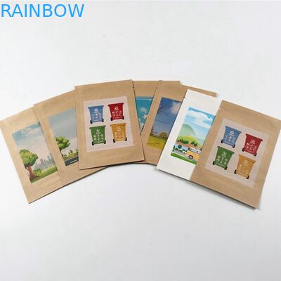 옥수수 전분 SGS MOPP 50mic 과일 종이 포장 가방 PLA 라이닝