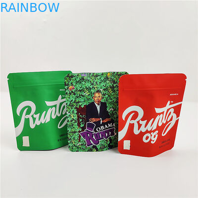 Mopp 180mic 3.5g 쿠키 Mylar 가방 SGS PET 냄새 방지 지퍼 가방