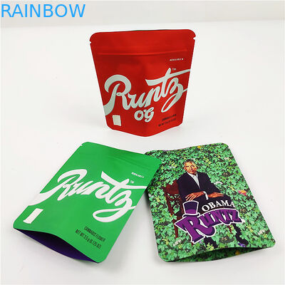 SGS 100mic CMYK 생분해성 냄새 증거 가방 재밀봉 가능한 VMPET MOPP