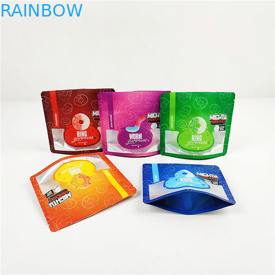 28g 80mic 1/4oz CMYK 마일라 포장 백 FSC 매트 CBD 마일라 백