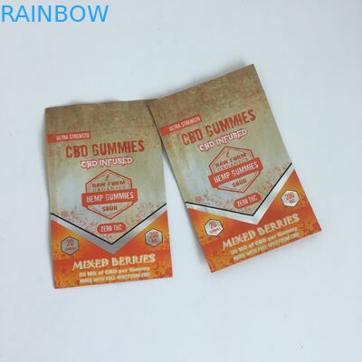 인쇄 Ziplock 대마초 꽃 플라스틱 CBD는 50mg 100mg Gummies Ziplock Mylar 포장 부대를 주입했습니다
