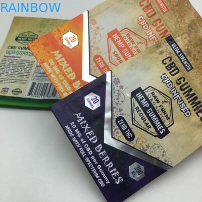 사용자 정의 인쇄 1g 3.5g 재활용 냄새 방지 지퍼 거미 곰 CBD 작은 스탠드 식용 3.5g mylar 잡초 가방