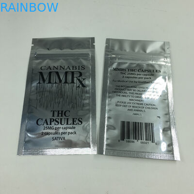 빛나는 알루미늄 호일 1g 냄새 증거 지퍼 식용 Mylar 잡초 대마초 가방 분말 용 플랫 지플락 파우치