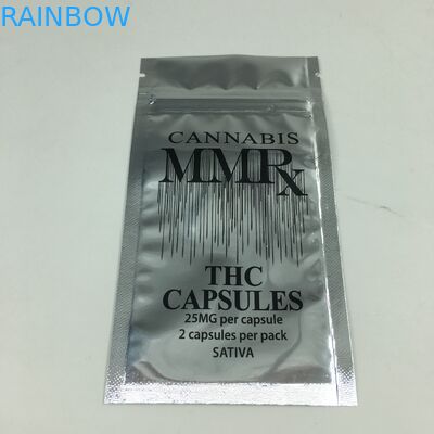 빛나는 알루미늄 호일 1g 냄새 증거 지퍼 식용 Mylar 잡초 대마초 가방 분말 용 플랫 지플락 파우치