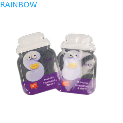 도매 불규칙한 모양 플라스틱 지플락 주문 로고 Cb 식용 고무 같은 부대 주머니 포장