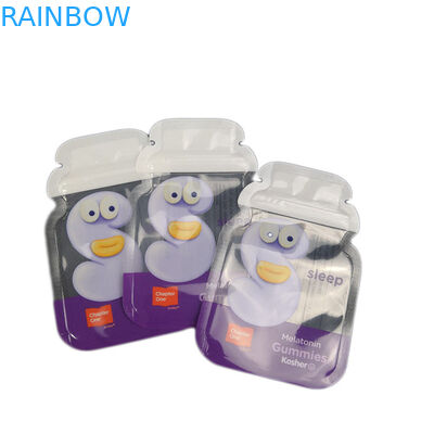 도매 불규칙한 모양 플라스틱 지플락 주문 로고 Cb 식용 고무 같은 부대 주머니 포장