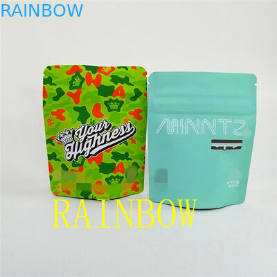 3.5g 소프트 터치 블랙 매트 어린이 증거 지퍼 포장 가방/잡초 스탠드 업 파우치 포장 가방