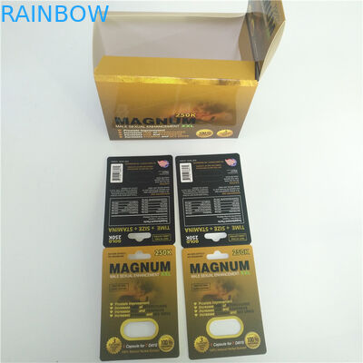 Pantone 성 알약 포장 카드 Rhino 69 3D 렌즈 모양 포장 카드