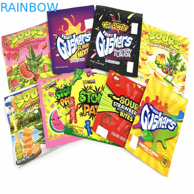 120mic CMYK 재사용 가능한 지퍼 잠금 파우치 어린이 방지 출구 Mylar 가방