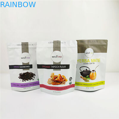 그라비아 120mic 적층 스탠드 업 홀로그램 가방 VMPET MOPP 플라스틱 포장 가방