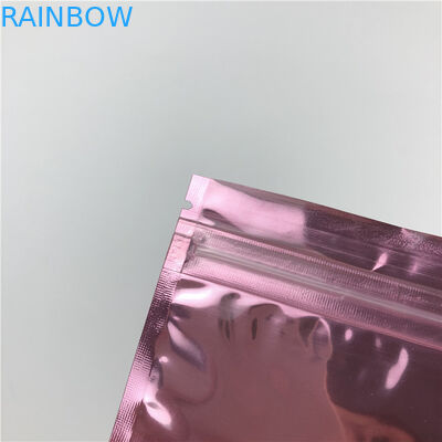 창을 가진 보석을 위한 3개의 옆 물개 지퍼 부대를 인쇄하는 소형 플라스틱 로즈 금 지플락 주머니 로고