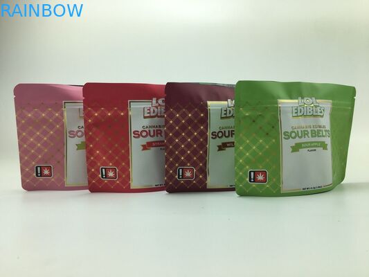 관례는 3개의 측 물개 담배 잎 기름 부대 초본 잡초 CBD 기름 캡슐 지퍼 부대를 인쇄했습니다