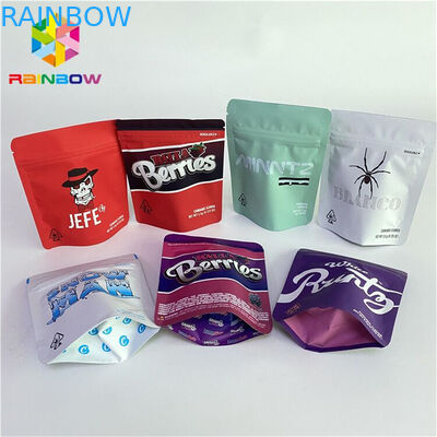 관례는 3개의 측 물개 담배 잎 기름 부대 초본 잡초 CBD 기름 캡슐 지퍼 부대를 인쇄했습니다