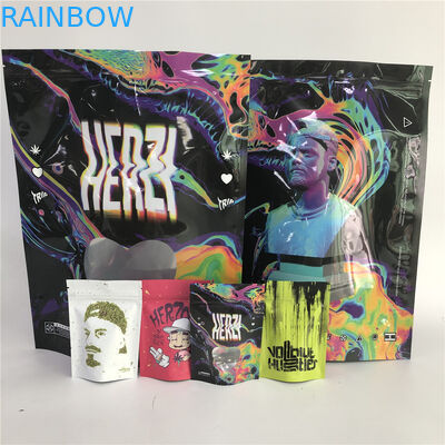 사용자 정의 인쇄 씨앗 잡초 연기 시가 랩 포장 호박색 잎 담배 파우치/무딘 랩 포장 파우치