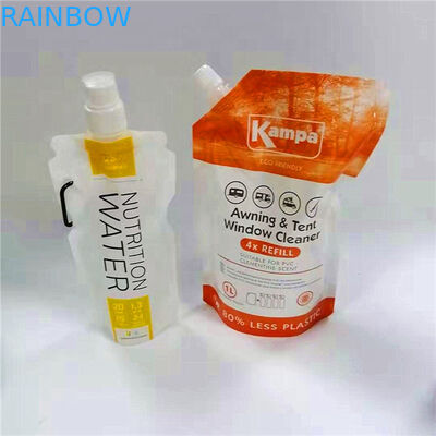 주둥이와 뚜껑이있는 액체 리필 백