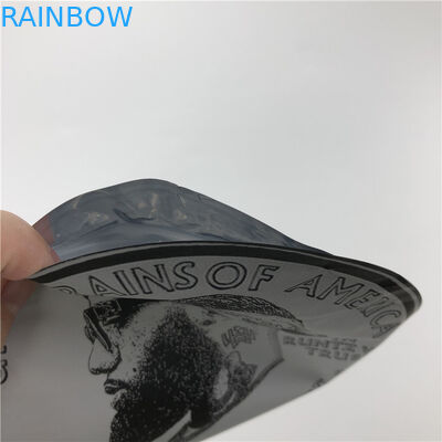 소프트 터치 플라스틱 3.5g 팩 Mylar 가방은 지플락 원형 7g 쿠키 파우치로 불규칙한 파우치를 잘라냅니다.