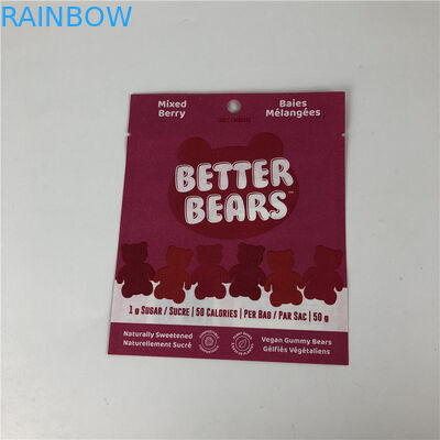 3면 씰 플랫 열 씰링 스낵 쿠키 식용 CBD THC 구미 생분해 성 포장 가방