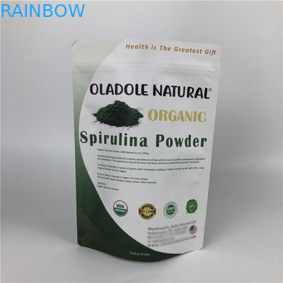 주문 인쇄 칩 Zip 자물쇠는 주머니 백색 Kraft 종이 봉지를 위로 서 있습니다