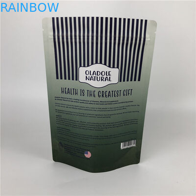 주문 인쇄 칩 Zip 자물쇠는 주머니 백색 Kraft 종이 봉지를 위로 서 있습니다