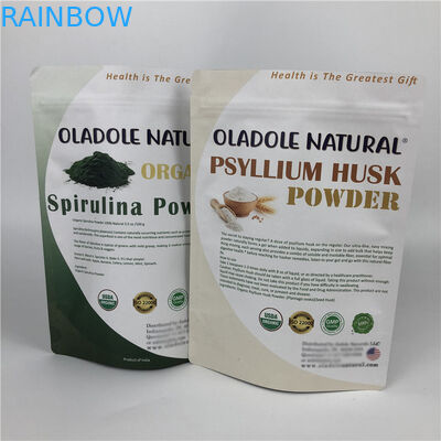 주문 인쇄 칩 Zip 자물쇠는 주머니 백색 Kraft 종이 봉지를 위로 서 있습니다