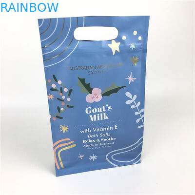 몸 스크럽 포장을 위한 손잡이를 가진 편평한 바닥 Zip 자물쇠 음식 급료 편평한 바닥 부대