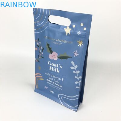 몸 스크럽 포장을 위한 손잡이를 가진 편평한 바닥 Zip 자물쇠 음식 급료 편평한 바닥 부대