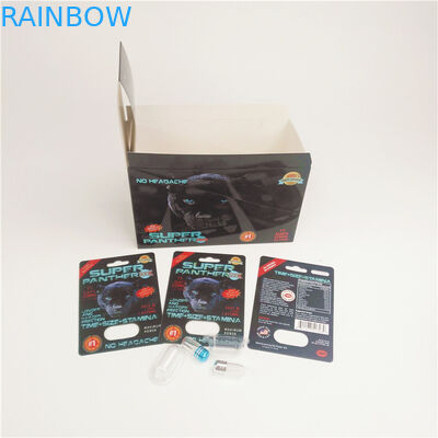 알약 Rhino 캡슐 물집 포장 종이 카드 Rhino 7 200mic 재생 종이