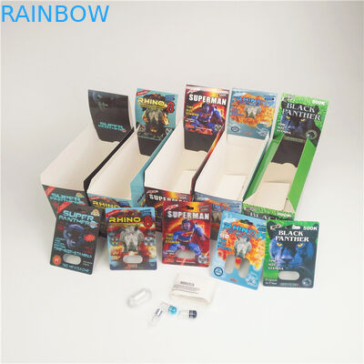 알약 Rhino 캡슐 물집 포장 종이 카드 Rhino 7 200mic 재생 종이