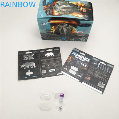 200mic 알약 디스플레이 카드 남성 향상 성능 RHINO 8 11 25 CMYK