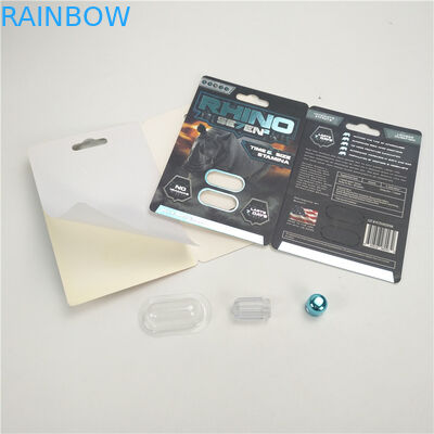 UV 전시를 가진 UV 인쇄 200mic 3D 표범 카드 남성 증강 인자 알약