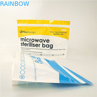 가방을 패키징하는 팁 매월 컵 소독 베이비 푸드 위로 광택이 나는 입지