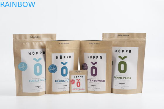 맞춘 미생물에 의해 분해된 PLA 크라프트 지 지퍼 팁은 차 식품 포장을 견딥니다