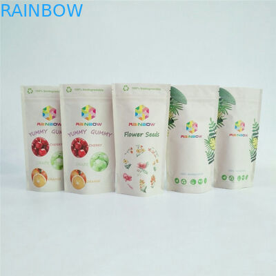 맞춘 미생물에 의해 분해된 PLA 크라프트 지 지퍼 팁은 차 식품 포장을 견딥니다