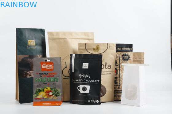 맞춘 미생물에 의해 분해된 PLA 크라프트 지 지퍼 팁은 차 식품 포장을 견딥니다