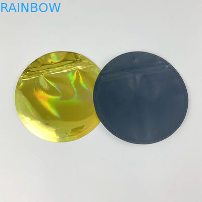 식용인 둥근원 마일라 팁을 패키징하는 평범한 프락크 홀로그램 지플록식 호일 백