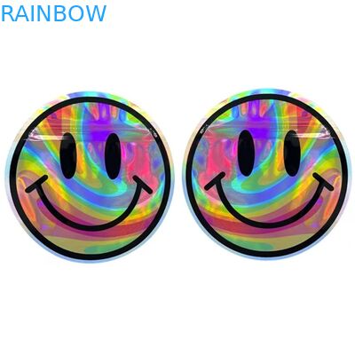 냄새 증명 마일라 에더블스 플라스틱 백 꽃 씨 홀로그래프 라운드 형상 봉지 3.5G